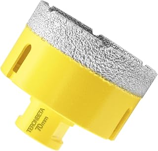 Diamond Core Drill Bit 70mm, M14 Vacuum Brazed Diamond Core Hole Cutter for Tile Porcelain Ceramic Granite Marble,and for Angle Grinder
