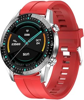 QESTO FSA smart watch Smart bracelet, heart rate, ECG, blood pressure, oximeter, step stopwatch, music control, bluetooth camera sports watch(Black Brown leather)(Black Steel)(Silver Red Silicone)