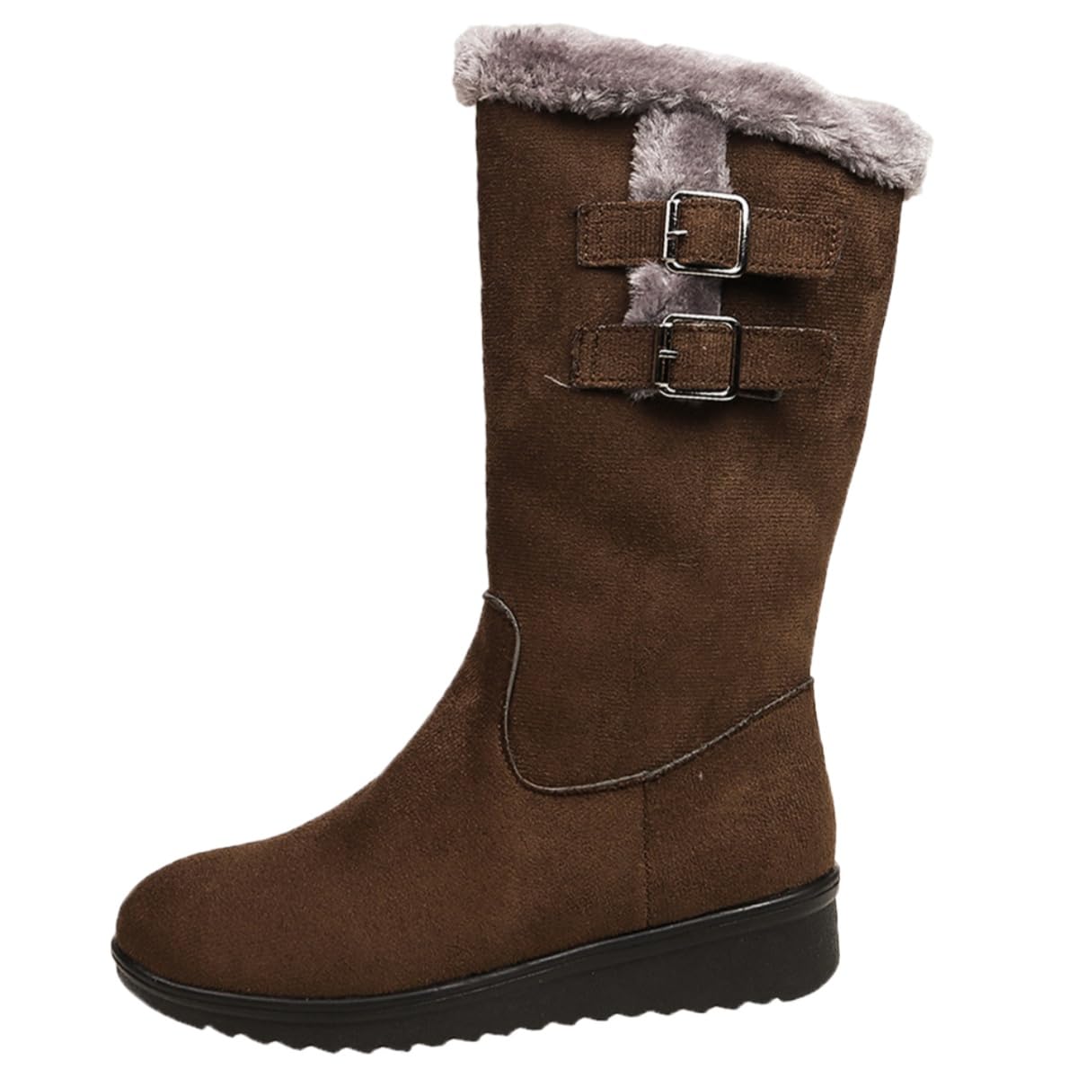 Womens mid-length boots equipped with thick and comfortable soft padding inside are daily wear