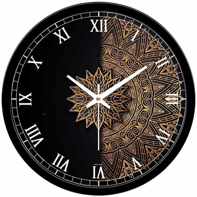 Image of Devansh Crafts Clock Decorative Designer and Stylish Glass Analog Wall Clock Suitalbe for Living Room Hall Bedroom, Office DCC A686 Clock