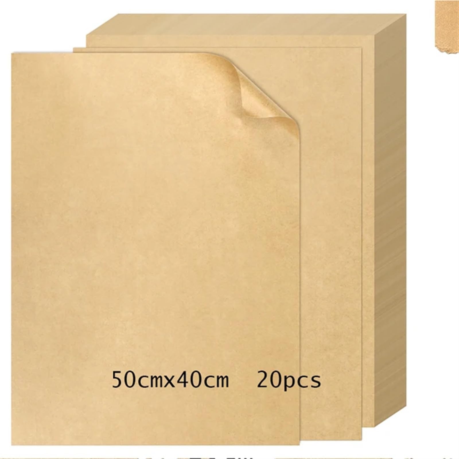 Papier Kraft Papier Kraft Papier à Lettre Brun Vintage Papier à Lettre Manuscrit Papier Kraft Imprimé(50x40cm 20pcs)