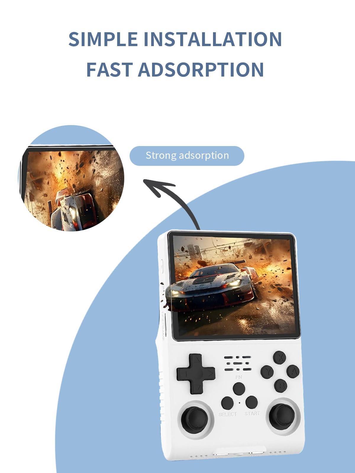 BOVUGAC Pellicola protettiva in vetro temperato per console di gioco portatili R40S Pro, 3,5 pollici, pellicola protettiva per R40S PRO Handheld Gaming antigraffio e sensibile e durezza 9H, confezione