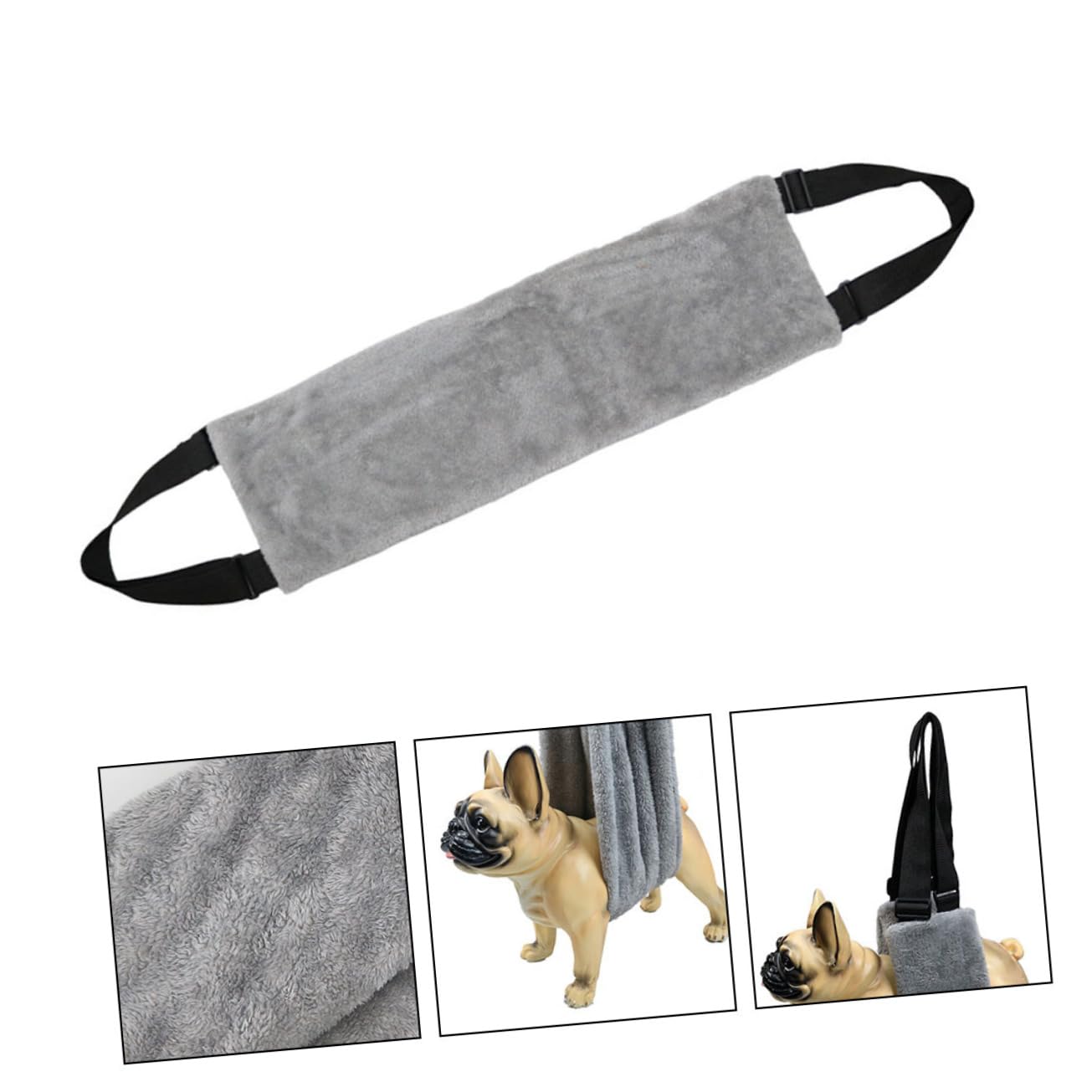 BESPORTBLE Adjustable Dog Sling Pet Sling Fleece Dog Support for Back Legs Lift Harness for Mobility Recovery Supplies
