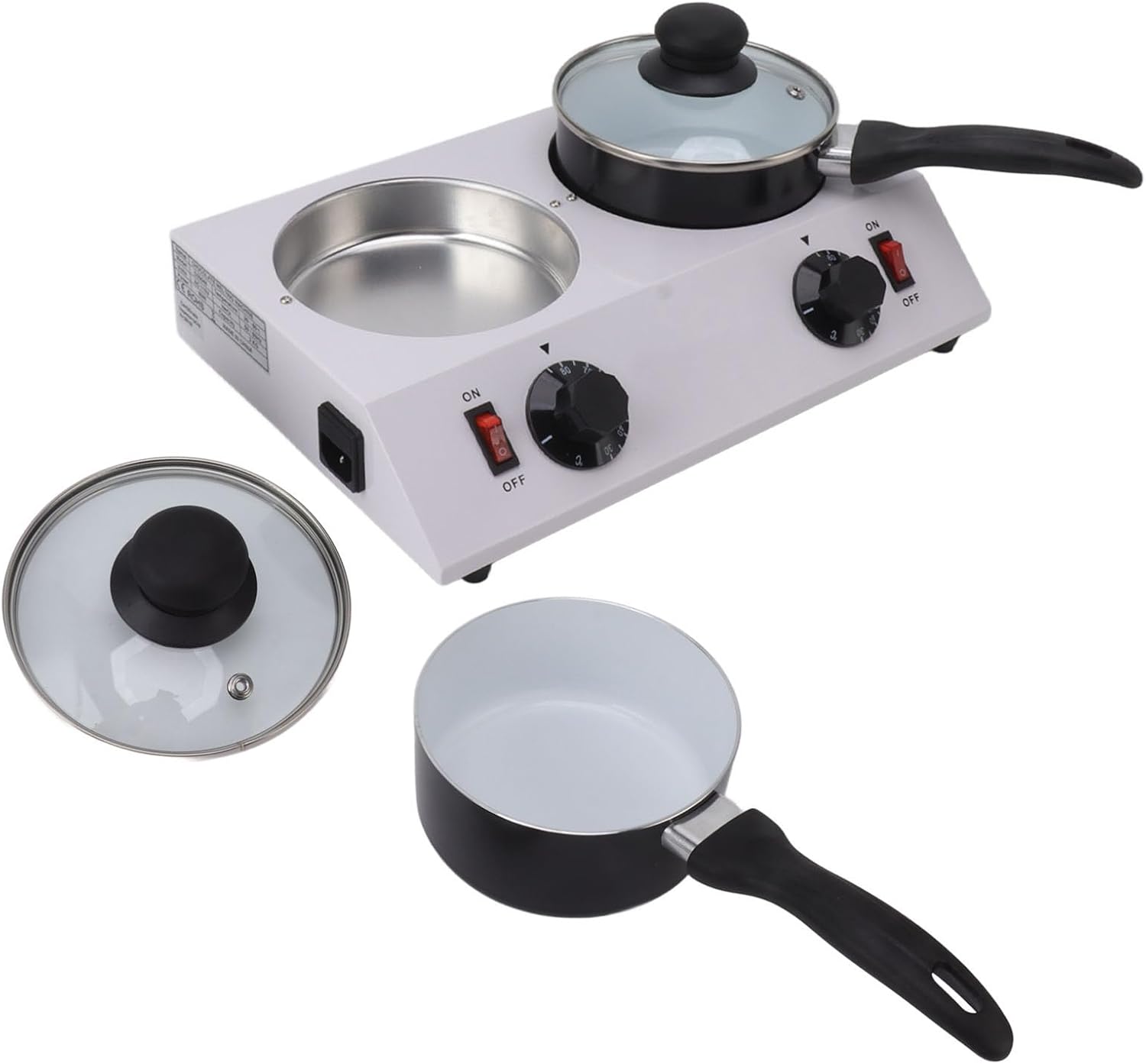 Chocolate Melting Pot Double Pots Chocolate Melting Pot, Electric Chocolate Tempering Machine Commercial Electric Melter Fondue Pot, 80W Melting Pot for Chocolate Butter Cheese