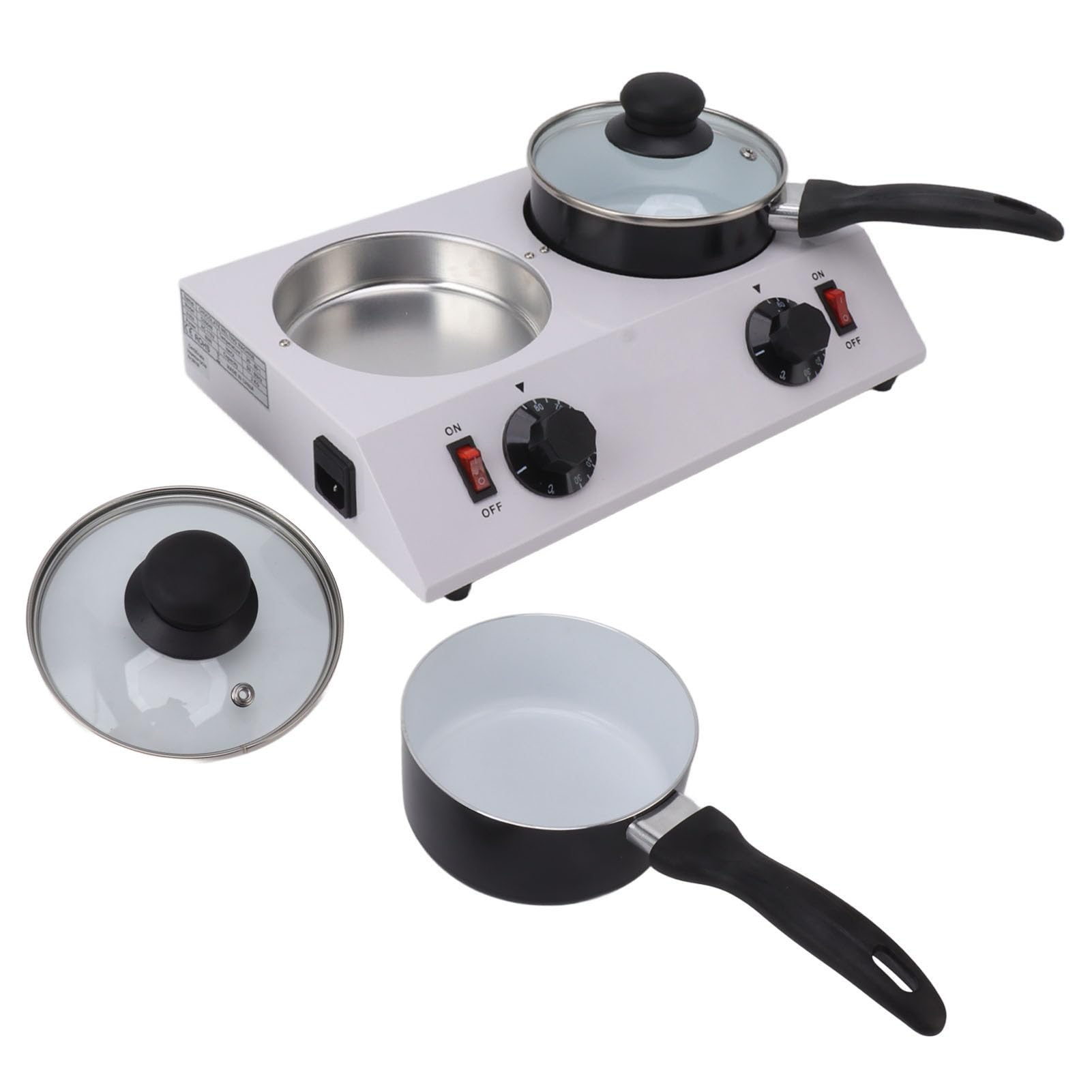 Wakects Macchina elettrica per fusione di cioccolato fusione in alluminio alimentare fusore cioccolato 2 serbatoi Elettrico Tempering Pot (EUspina 220 V)