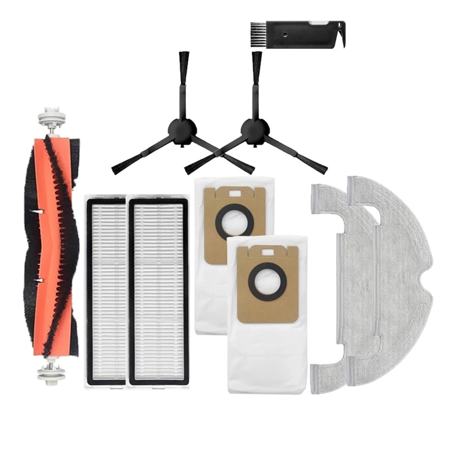 Kicici Compatible With Xiaomi Dreame Bot D10 Plus RLS3D Robot Vacuum Cleaner Accessories Hepa Filter Mop Cloth Dust Bags Main Side Brush Parts(Set20)