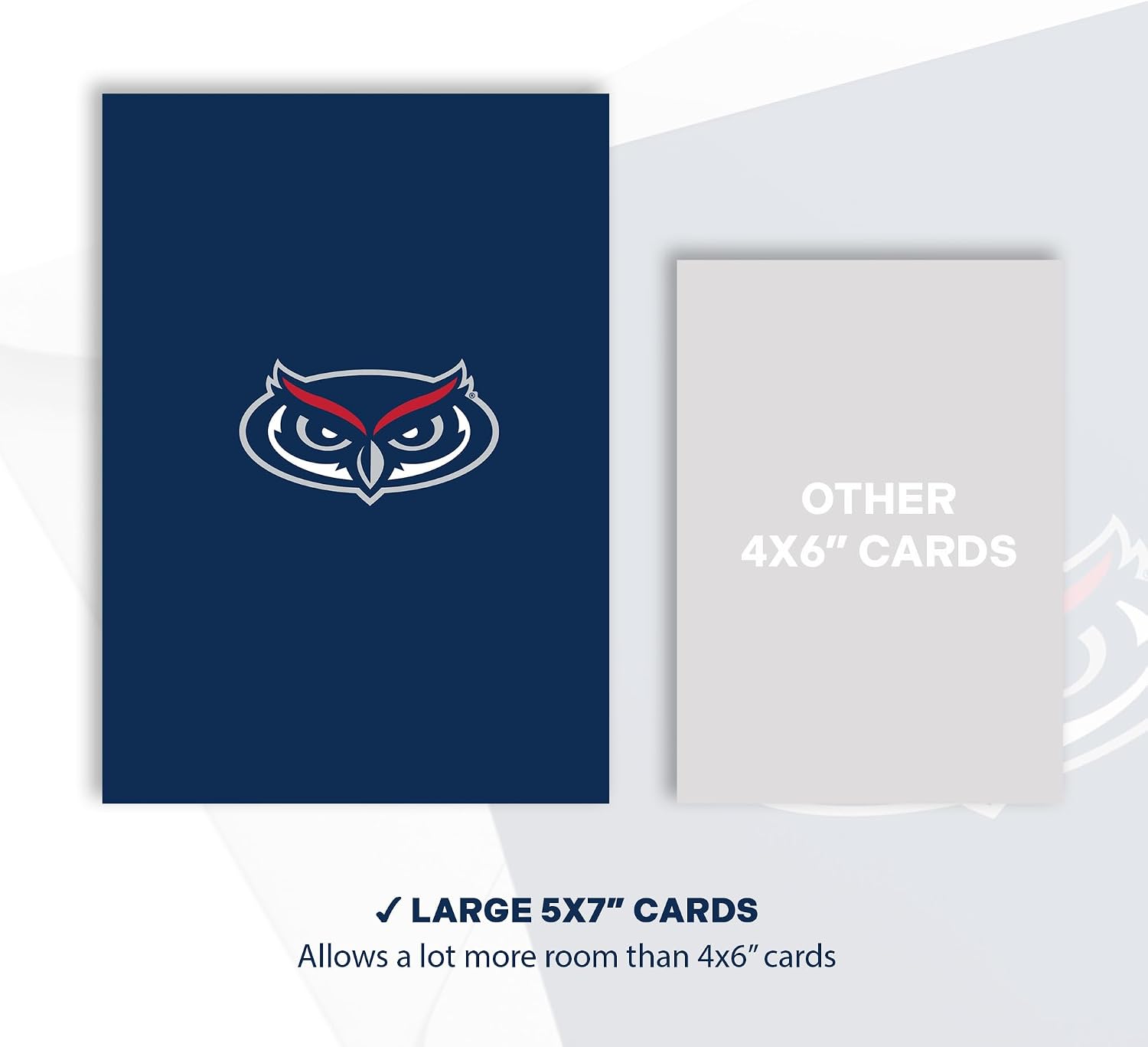 Desert Cactus Florida Atlantic University 5x7 Inch Greeting Card FAU Owls Single Folded Cardstock with Envelope Party Celebration Officially Licensed (5x7 Card A - Congrats)