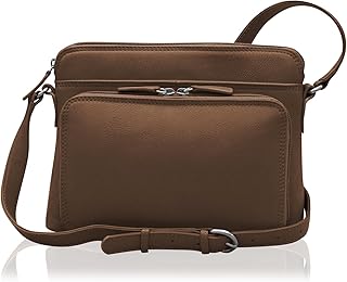 ili New York Genuine Leather Crossbody Bags for Women - Premium RFID Blocking Shoulder Bag Organizer with Adjustable Strap