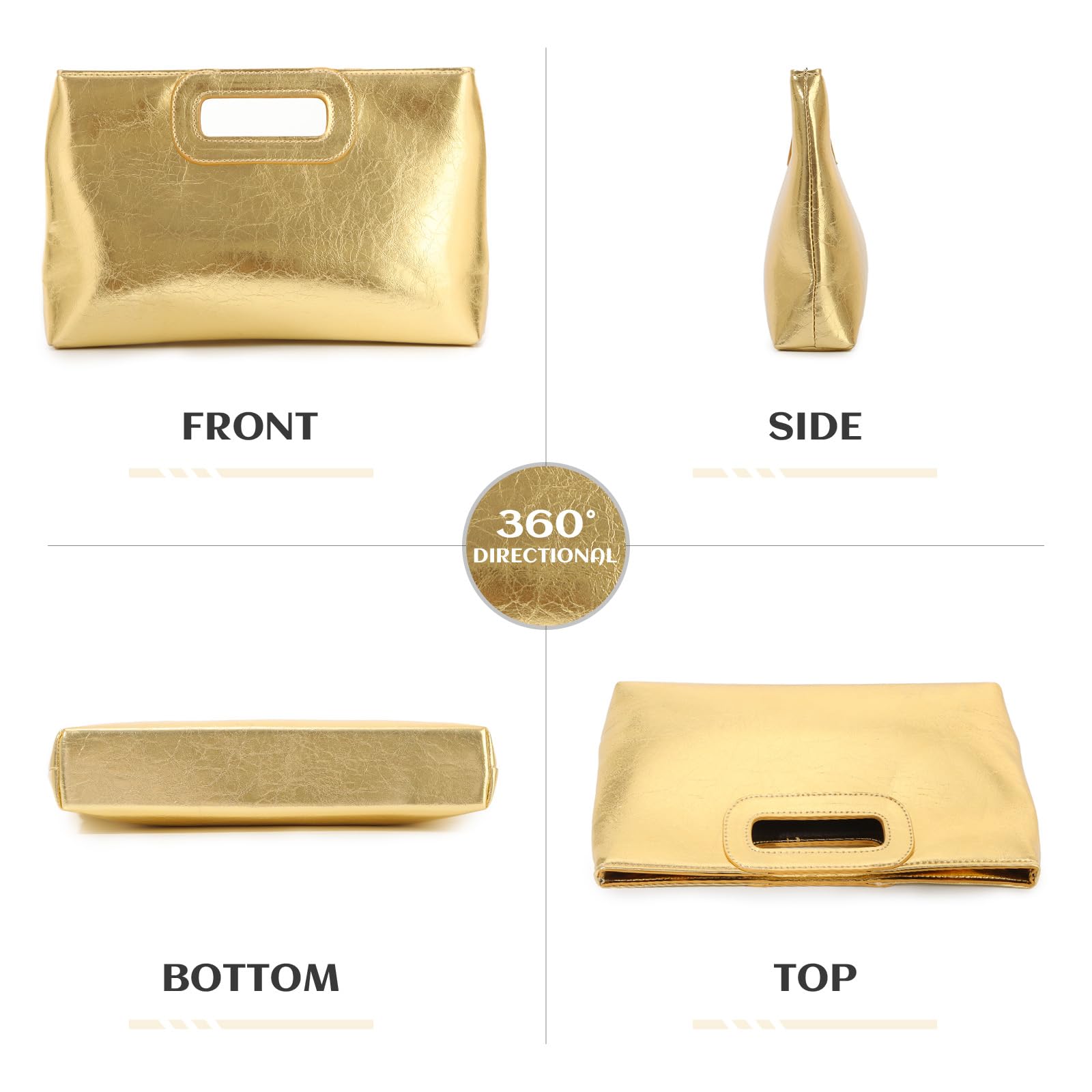 PU Borsa Da Sera In Pelle Pochette per Le Donne Formale Elegante Crossbody Borse