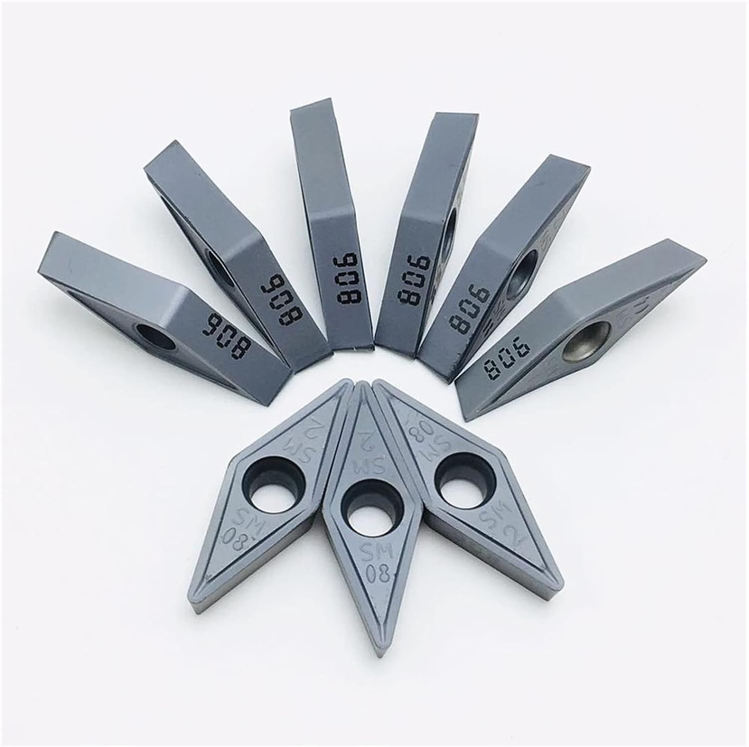 Carbide Milling Cutter Turning Insert VCMT160408 SM IC908 VCMT160408 SM IC907 Carbide Insert Tool VCMT 160408 (Angle : VCMT160408 SM IC908, Insert Width(mm) : 10PCS(1box))