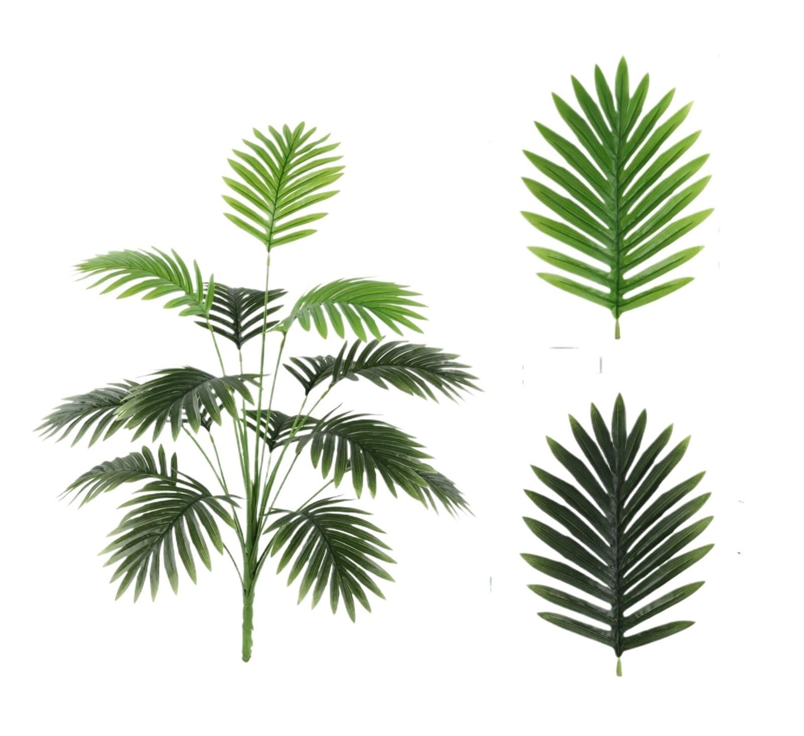Künstliche Tannenzweige 88 cm 24 Blätter große künstliche Palme Tropische Kunstpflanze grüne Palmblatt Monstera-Zweige Hausgarten Balkon Dekoration(24 heads-88cm)