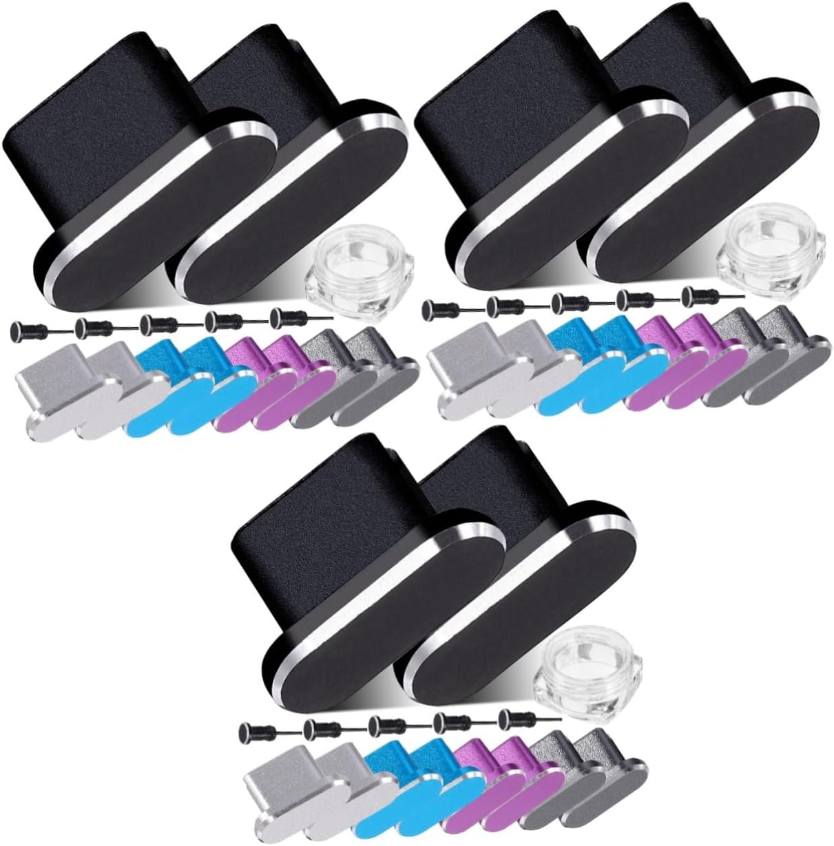 OSALADI 3sets Charging Port Plug Dust Plug for Port Earphone Jack Stopper Phone Accessory Quality Easy Installation Prevents Dust and Water Damage