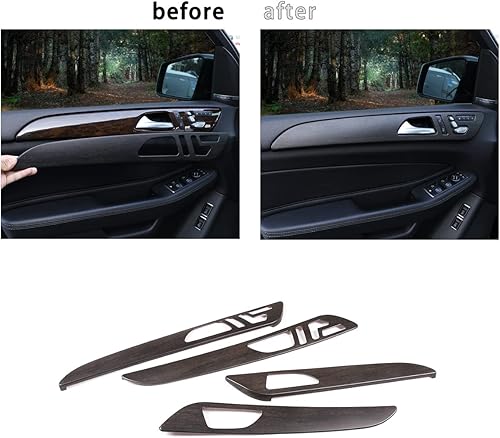 Miniatura 5 de Plástico ABS de grano de madera de roble para Mercedes Benz ML GLE W166 GL GLS X166 2012-2019 Manija de puerta interior de automóvil Accesorios