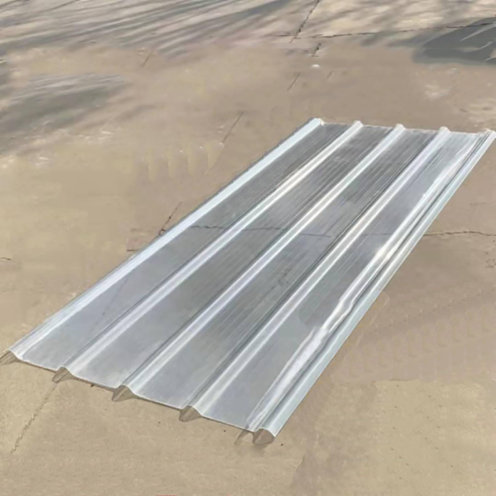 Planchas Para Tejado Transparente, Placa De Iluminación De Fibra De Vidrio, Chapa Ondulada Aislamiento, Paneles De Techo Silencioso, Fácil De Doblar/Cortar(9pcs,93x160cm/36.6x63in)