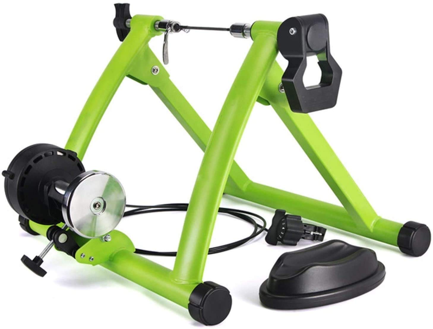 Rodillo de Entrenamiento para Bicicletas, Rodillos de Entrenamiento para Bicicletas, Bicicletas estáticas Plegables, soporta hasta 150 kg, Fabricado en Acero, Incluye (Amarillo)