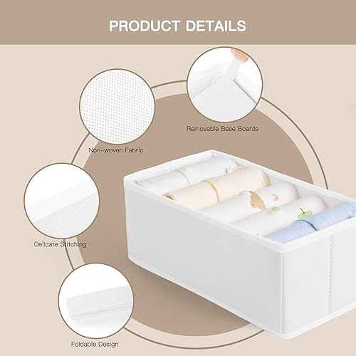 Miniatura 4 de Criusia Organizador de cajones de ropa, paquete de 21 organizadores de aparador para ropa de bebé, ropa interior, calcetines, organizadores