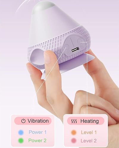 Miniatura 4 de VibeHeat - Mini bola de masaje térmica vibrante verde con base de succión, 2 ajustes de calor y 2 ajustes de vibración, masajeador de punto de