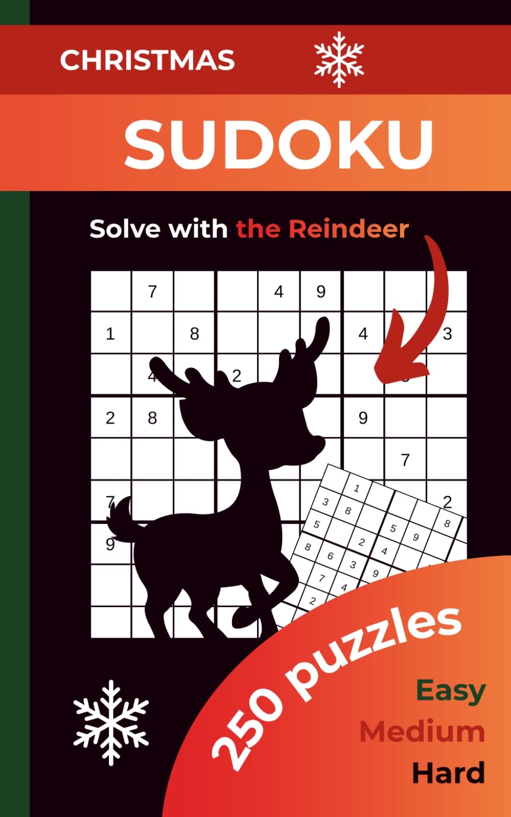 Christmas Sudoku - Solve with the Raindeer: Puzzles for adults | Christmas Mind Challenge