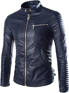 Męska kurtka Modny stójka Prosta Pure Color Wygodna codzienna kurtka motocyklowa na wszystkie mecze Europa i Ameryka