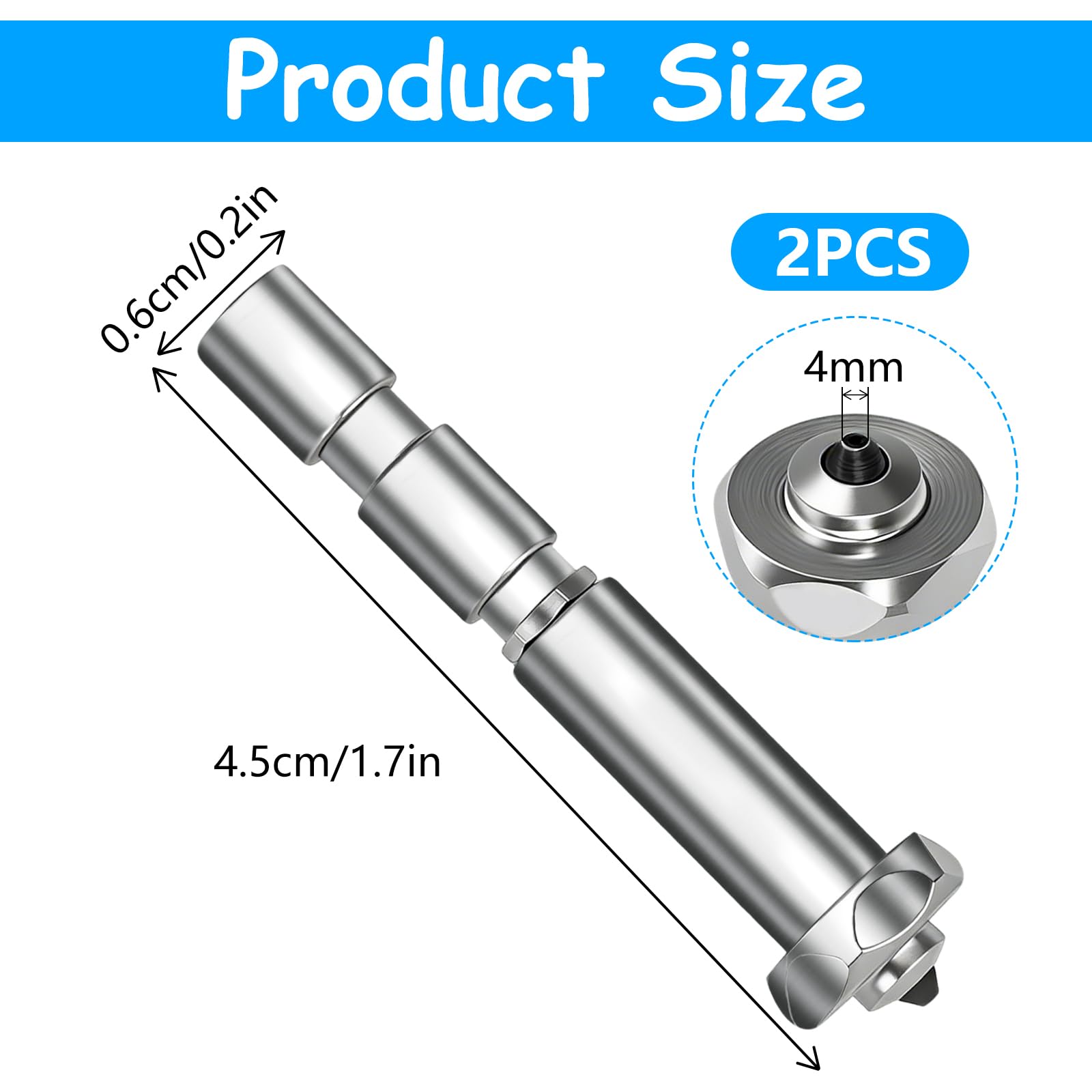 2 sztuki hartowanych stalowych dysz Quick-Swap do Anycubic Kobra 3 Max/Kobra 3 Max Combo, zestaw dysz 0,4 mm z integrowanym trzonem do drukarki 3D Hotend