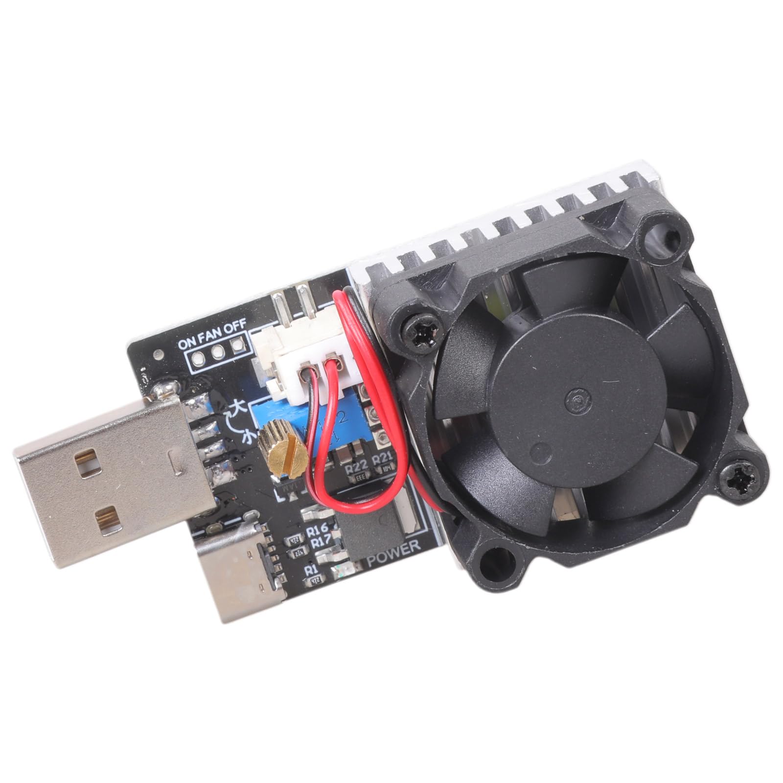 Sbshiouu Variable Current USB Testing Load Module with Smartests Thermals Management 3A Output for Applications Industrial USB Load Module