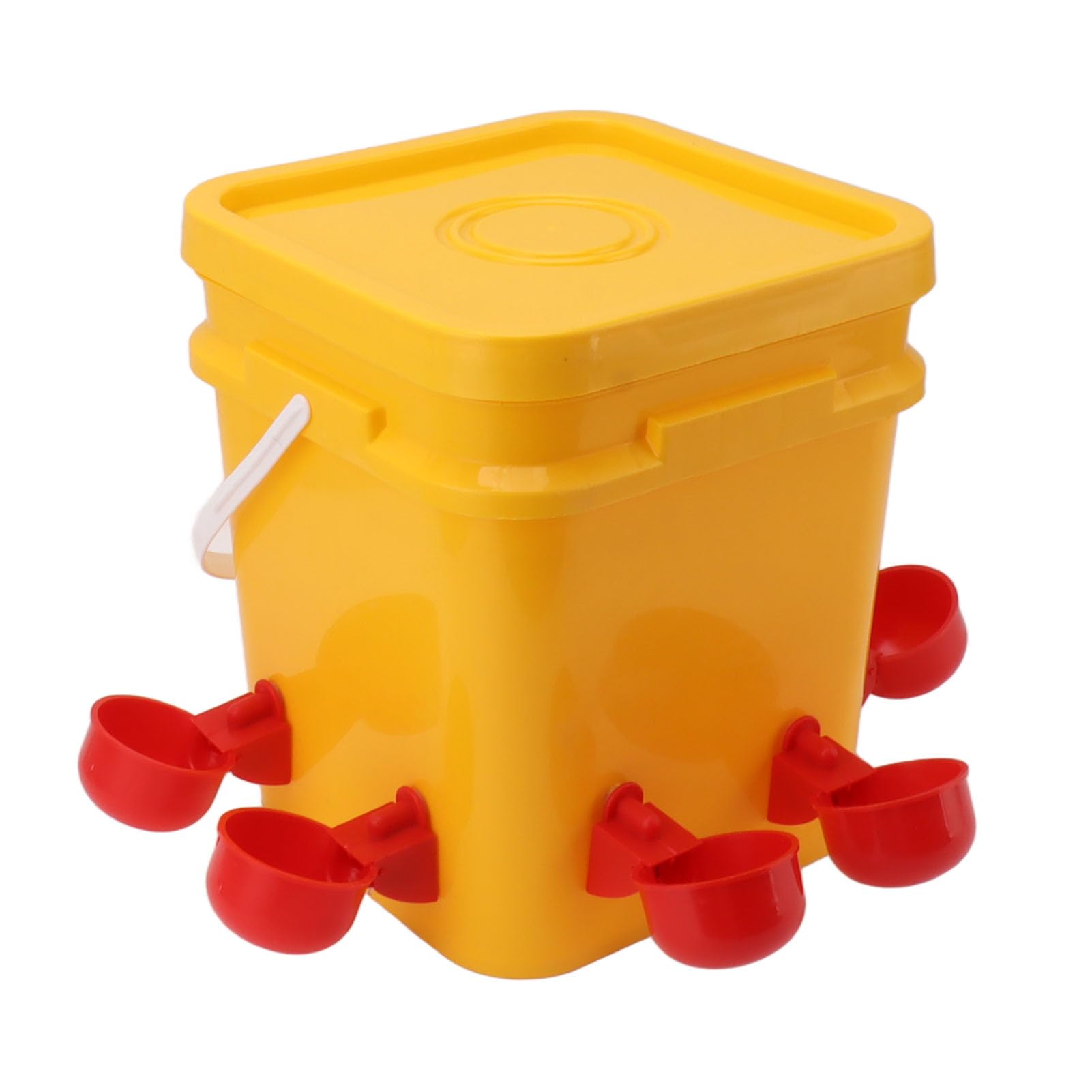 abbeveratoio automatico per Polli con Bidone 12L E Tazza Rossa | a Tazza Rossa, Polli anatre Oche, Barile Portatile 12L, Viti Nere incluse, Facile Da Pulire