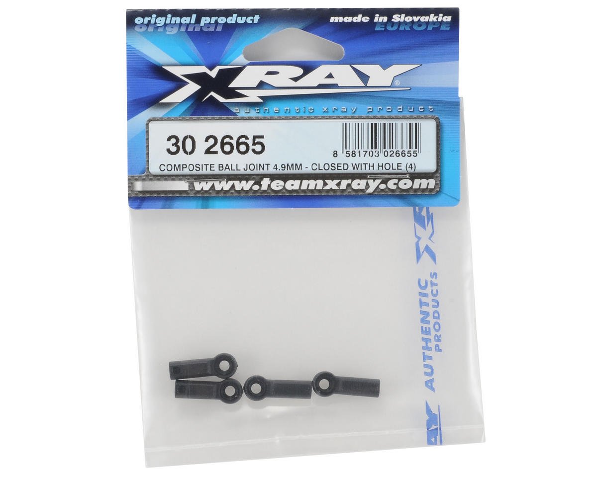 XRAY 4.9mm Closed Composite Ball Joint w/Hole (4)