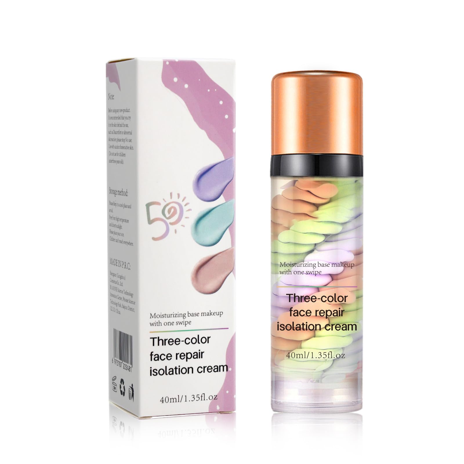 Primer For Face Before Makeup With Spf 50 Sunscreen Isolation Cream, One Step Color Corrector For Face, 3 In 1 Oil Controling & Moisturizing Primer Face Makeup, Radiance Skin,Refreshing,Non Greasy