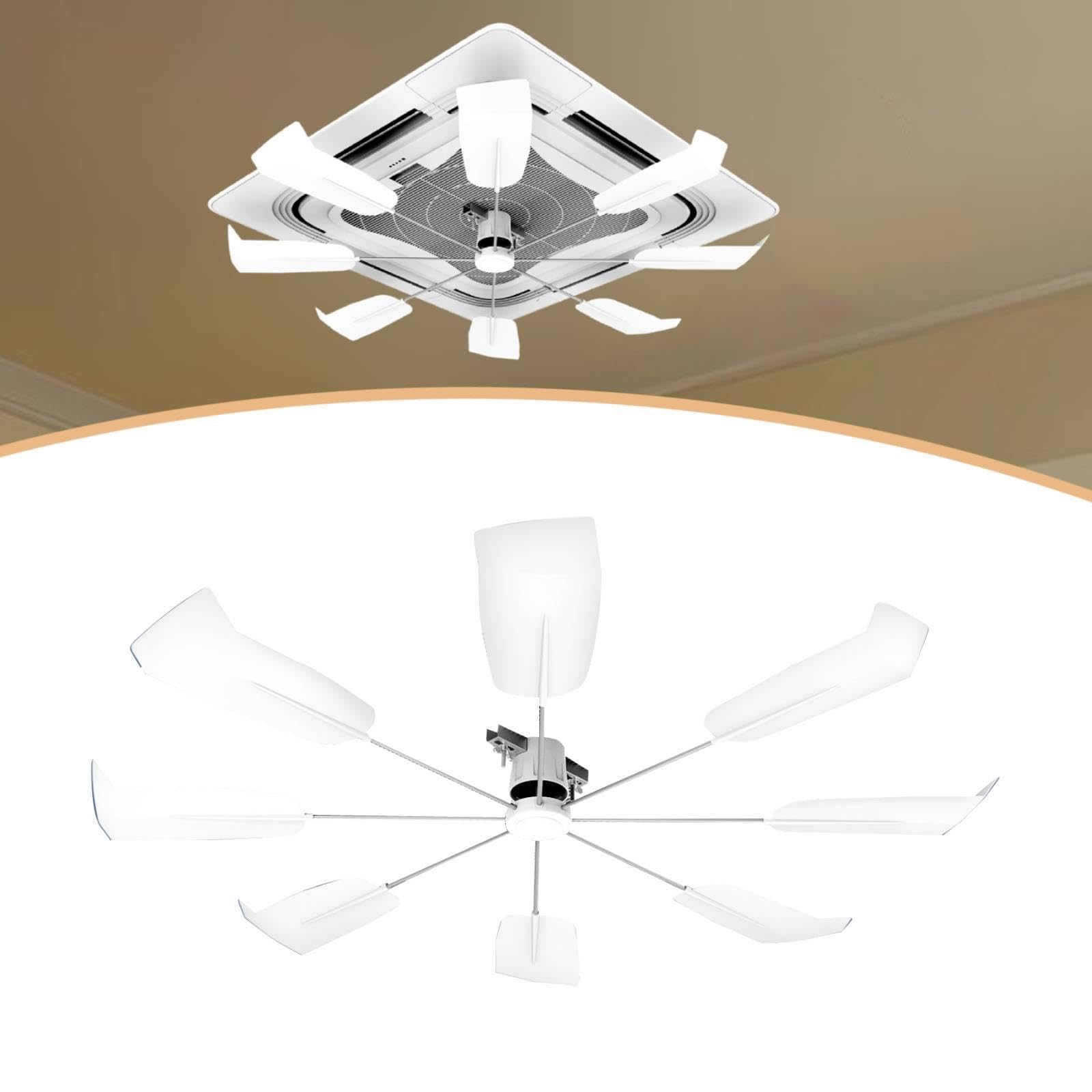Deflettore Antivento per a Soffitto di Sistemi di Climatizzazione Centralizzati, Accessori per La Climatizzazione, Lama bianca a 8 punte