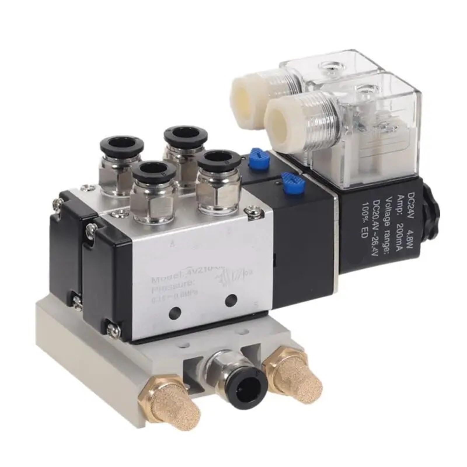 Électrovanne pneumatique 2 voies 4V210-08 AC220V distributeur air 6mm