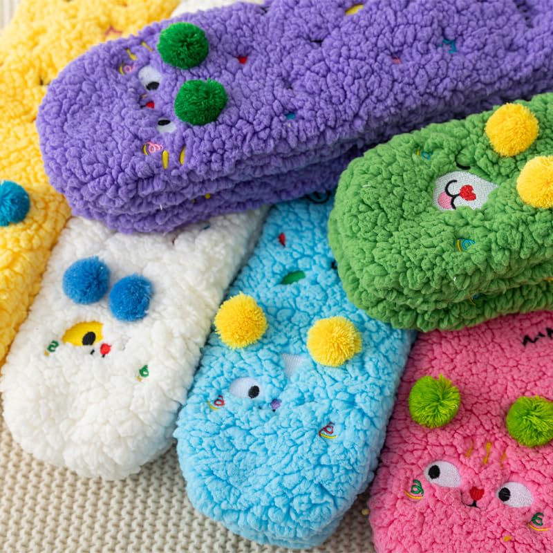 Fuzzy Socks for Women and Men Non-Slip Soft Fluffy Slipper Sock Plush Animal Christmas Warm Sleep Home Sock4