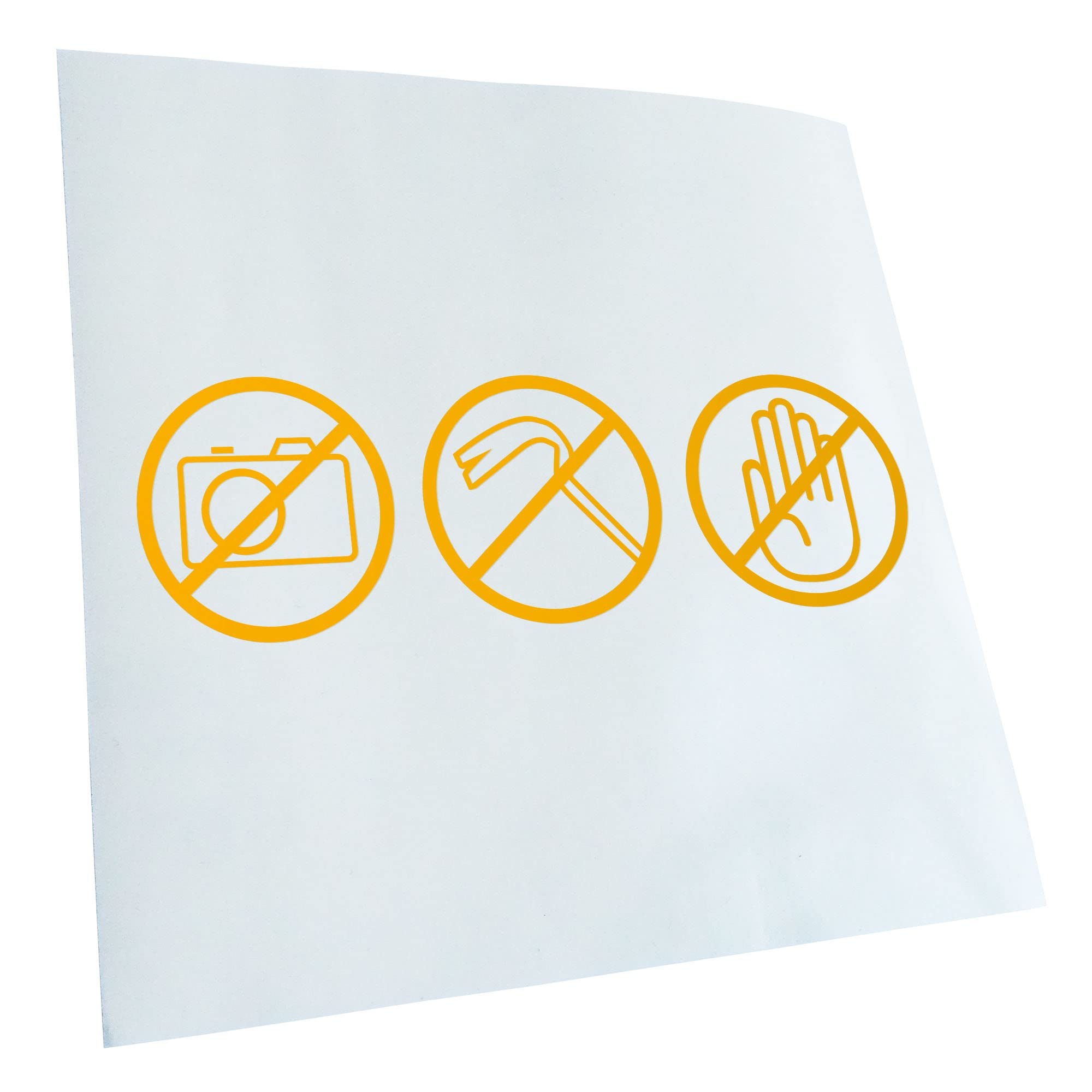 Kiwistar - Car Sticker - Yellow - 40 x 12 cm No Foto, Dont Touch,... - Rear Window Car Sticker Weatherproof for Car Truck Moped Truck - Sticker Exterior Self-Adhesive Tuning Accessories for Window
