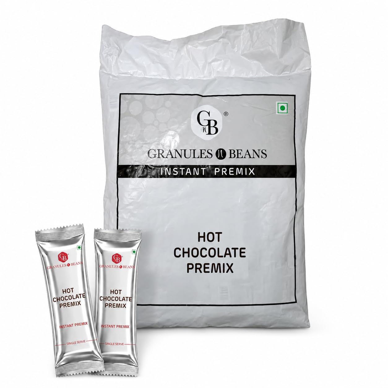Granules N Beans Instant Hot Chocolate Premix | 50 Single Serve Sachets (18g Each) | Rich & Creamy Cocoa Drink | Makes Hot or Cold Chocolate | Café Style Chocolate Beverage-image-5