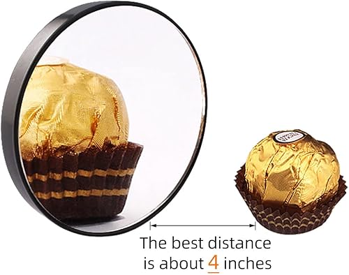 Miniatura 9 de Espejo de maquillaje con aumento 10X espejo redondo 2 ventosas maquillaje facial absorción cosmética afeitado maquillaje para el hogar esencial de