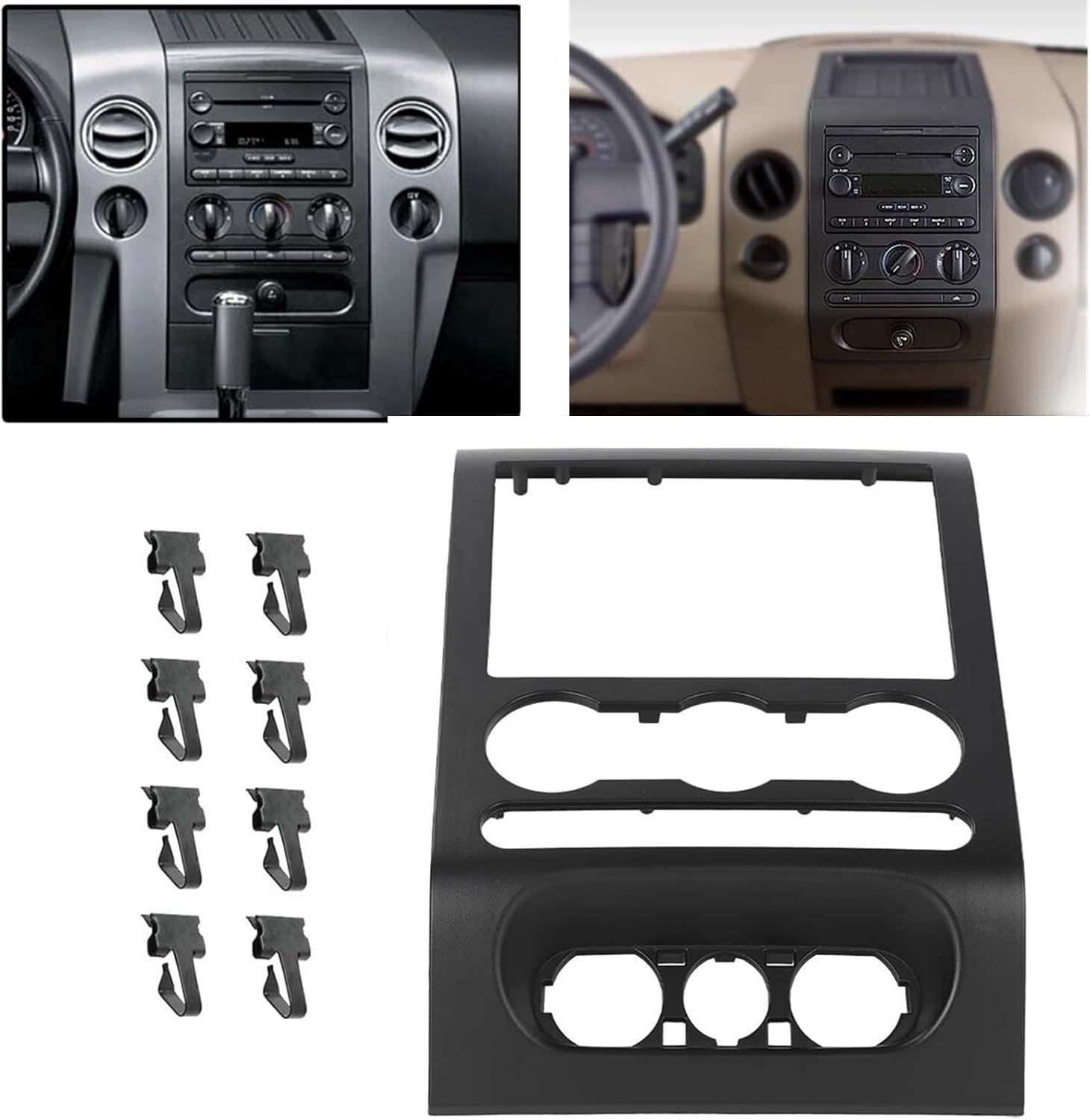 Dash Cover Radio Bezel Center Trim Panel For Ford F150 F-150 2004 2005 2006 2007 2008 4L3Z-1504302-AAA