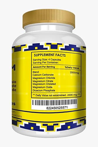 Miniatura 3 de Cloruro de Magnesio (cloruro de magnesio) 2000 mg 140 cápsulas  Suplemento de magnesio de alta absorción con citrato magnesio, quelado y óxido de