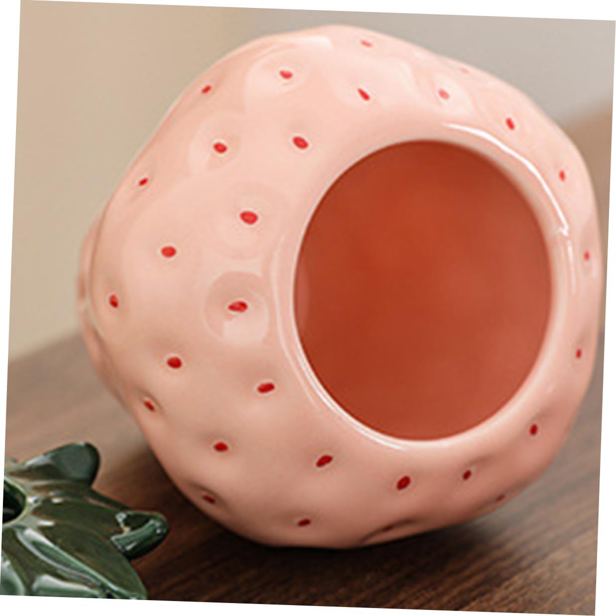 BETOOKY Strawberry Ceramic Vase Large Flower Planter Decorative Flower Holder for Home Kitchen Living Room Centerpiece Farmhouse Vase Decor