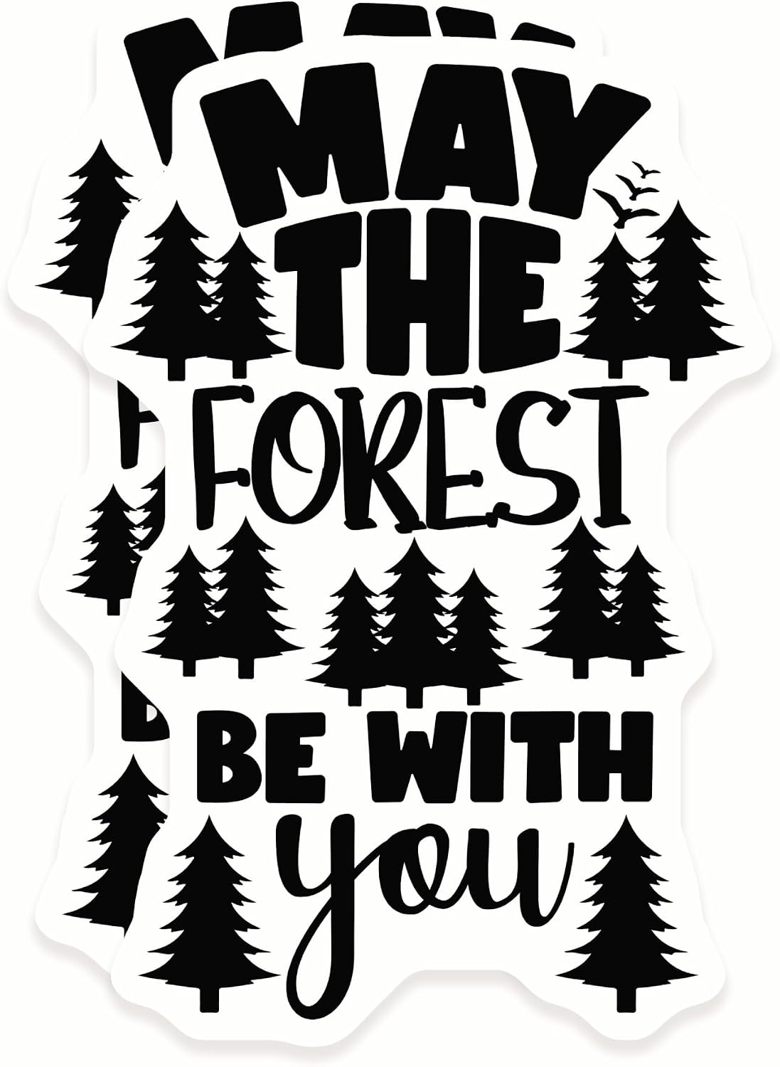 Forest Magnets - Nature Lover Outdoor Adventure - Evergreen Tree Decor - Outdoorsy Cabin - 2 Pack - 5" Design - Durable Magnet - Fridge & Locker Decor - Made in USA - IHM2799