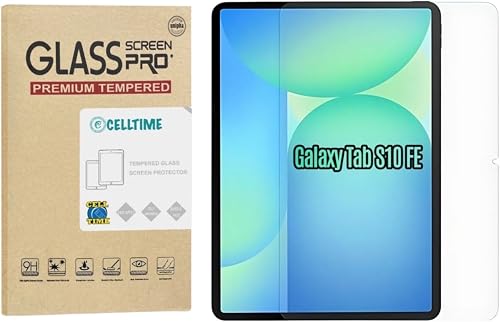 CellTime Tempered Glass Screen Guard for Galaxy Tab S10 FE (10.9") - Clear, 100% Clarity, Easy Fit, High Definition