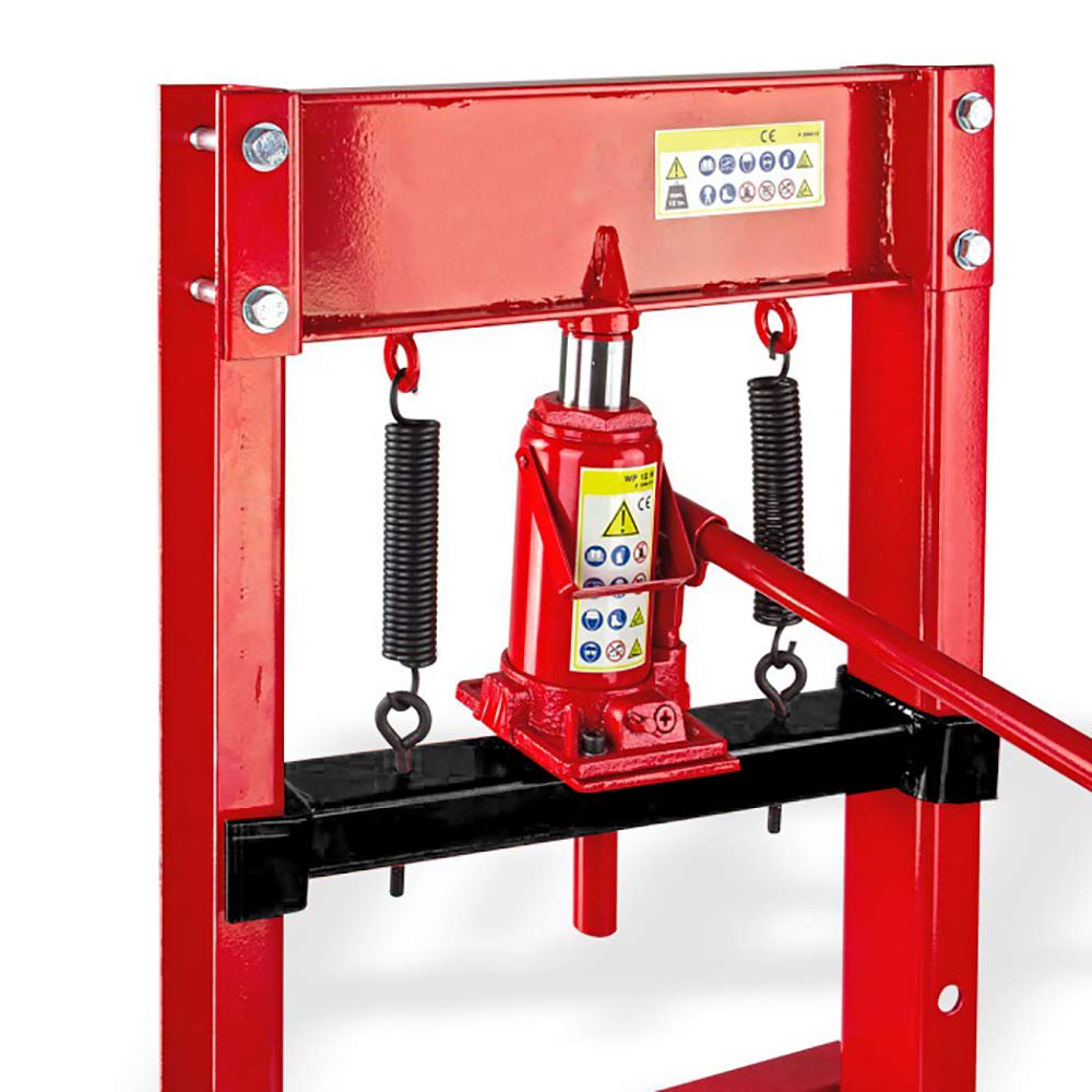 PRESSA IDRAULICA OFFICINA 12'000KG 12T COLONNA BANCO PRESSATRICE STRETTOIA MORSA CUSCINETTO CRIC SPINGI FORZA