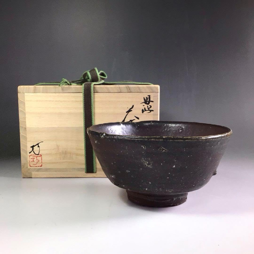 Ｍ３８０　茶碗　『丹波立杭焼』『大熊窯　大上亨造』　抹茶碗　共箱　茶道具 R465 茶碗 『丹波立杭焼』『大熊窯 大上巧』 抹茶碗 共箱 茶道具