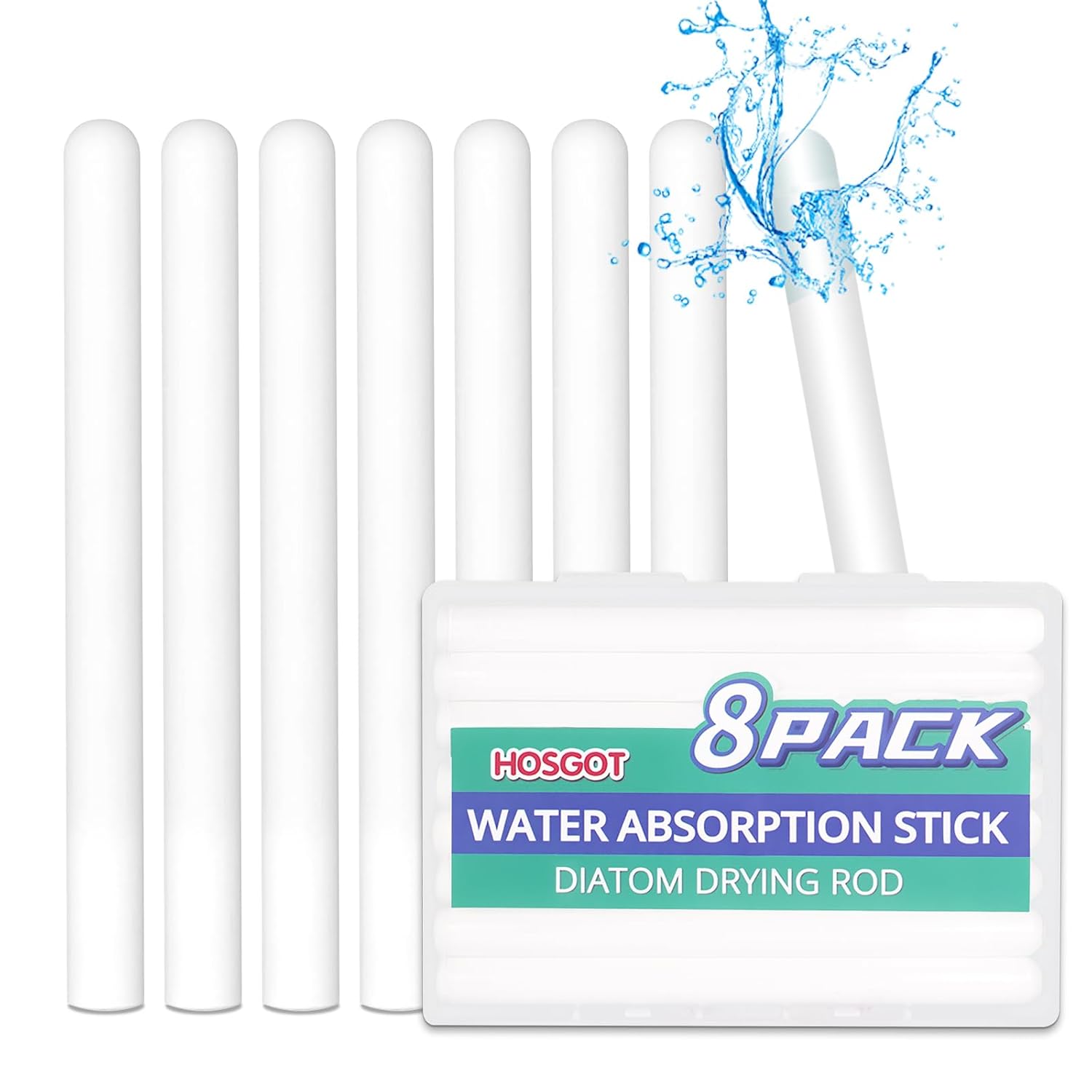 8 Packs Diatom Drying Rod Stick for Toys Diatomite Drying Sticks for Sex Doll Cleaning Reusable Water Absorption
