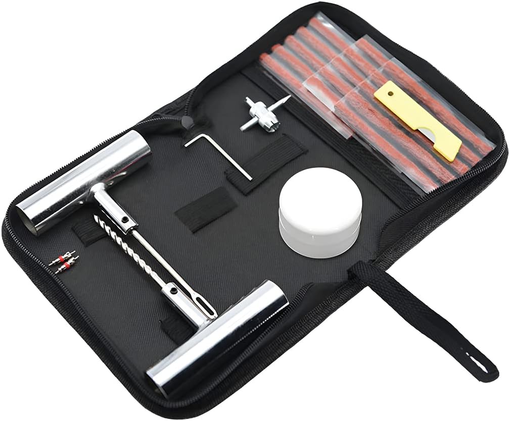 Tire Repair Kit, 24PCS Heavy Duty Tire Patch Kit with Plugs