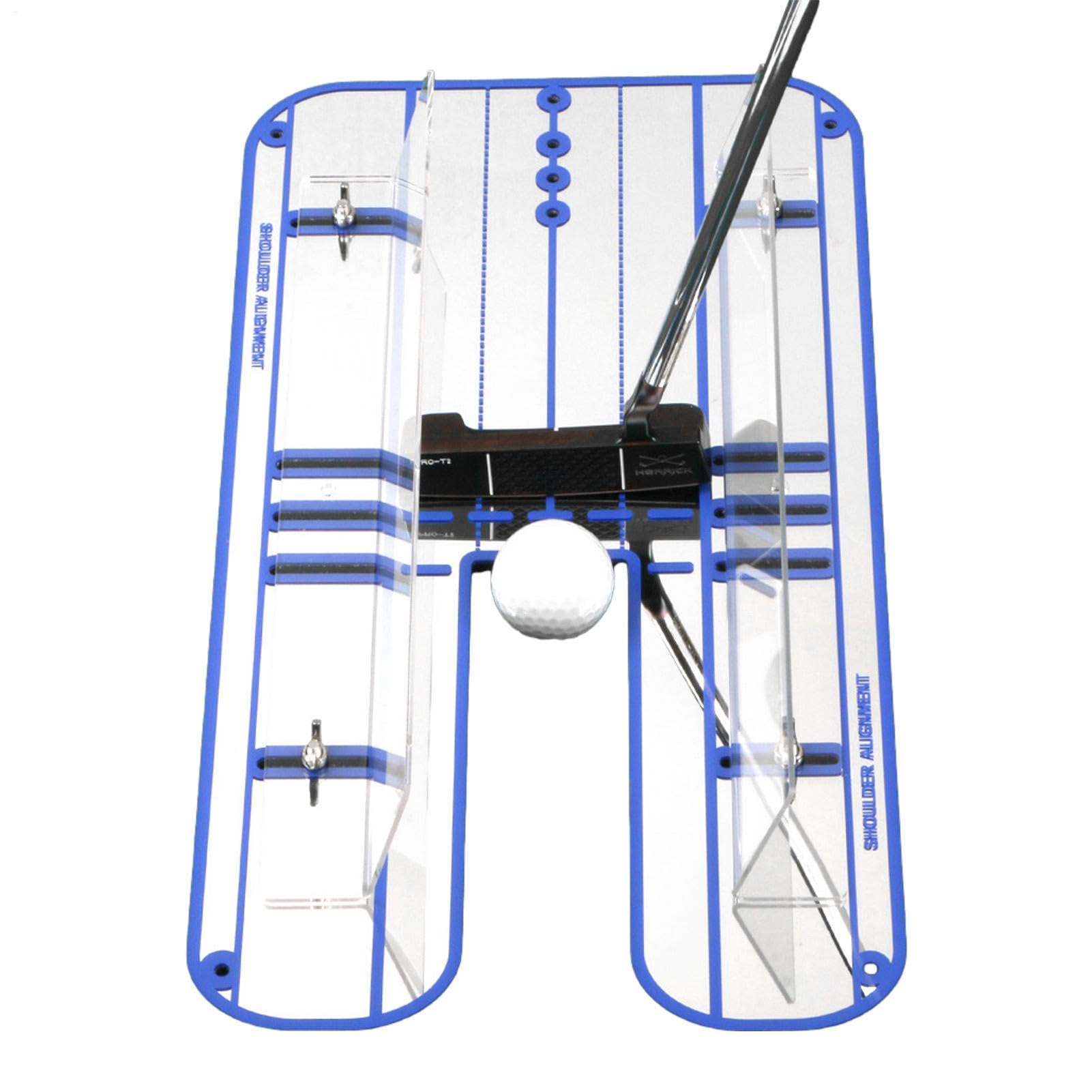 Putting Alignment Trainer - Pvc Face Guide, Mirror Board | Large Combo Golf Cup with Screw-Secured Base for Precise Path, Posture Support and Putt Accuracy at Home, or Indoor Green Training