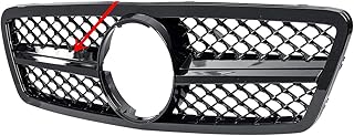 DUQYDM Barbecue de Voiture Avant pour Mercedes pour Benz C-Classe W203 C200 C240 ​​C280 C320 2001-2007 pour AMG Style W203 Racing Grill,Glossy black3