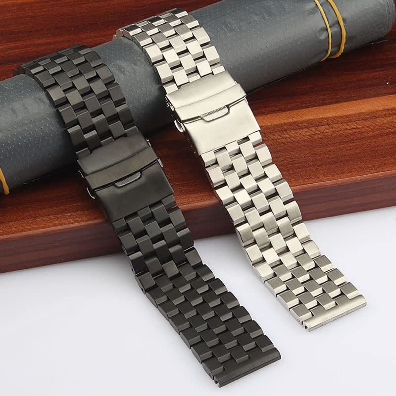 Nowy 18 20 22 24 26 mm matowy solidny pasek ze stali nierdzewnej uniwersalny pasek do zegarka Diesel do bransoletki na nadgarstek Panerai, 20mm, Agat