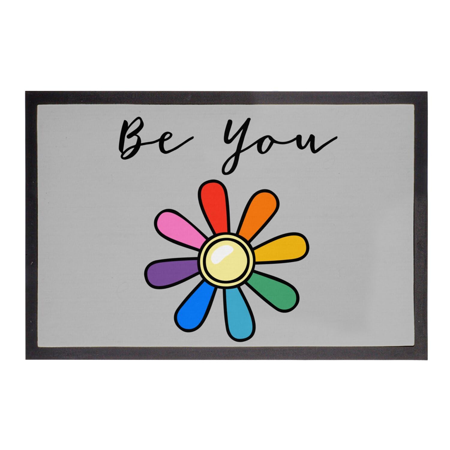 Paillasson Pride LGBTQ+ gris 60x40cm cadeau original crémaillère gay lesbian