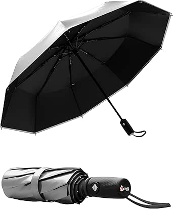 REPEL Windproof Travel Umbrella - Compact & Strong with UV Protection