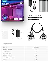 Vista 9 de Govee - Tira de luces inteligentes para exteriores 2, luces de 48 pies para exterior con bombillas LED regulables de color blanco cálido, 47 modos