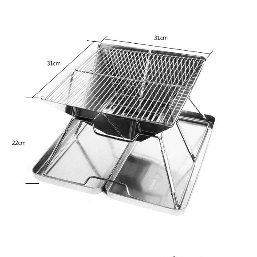 Grill na świeżym powietrzu, akcesoria do grillowania Składana kuchenka węglowy Non Stick Outdoor,Grill ogrodowy